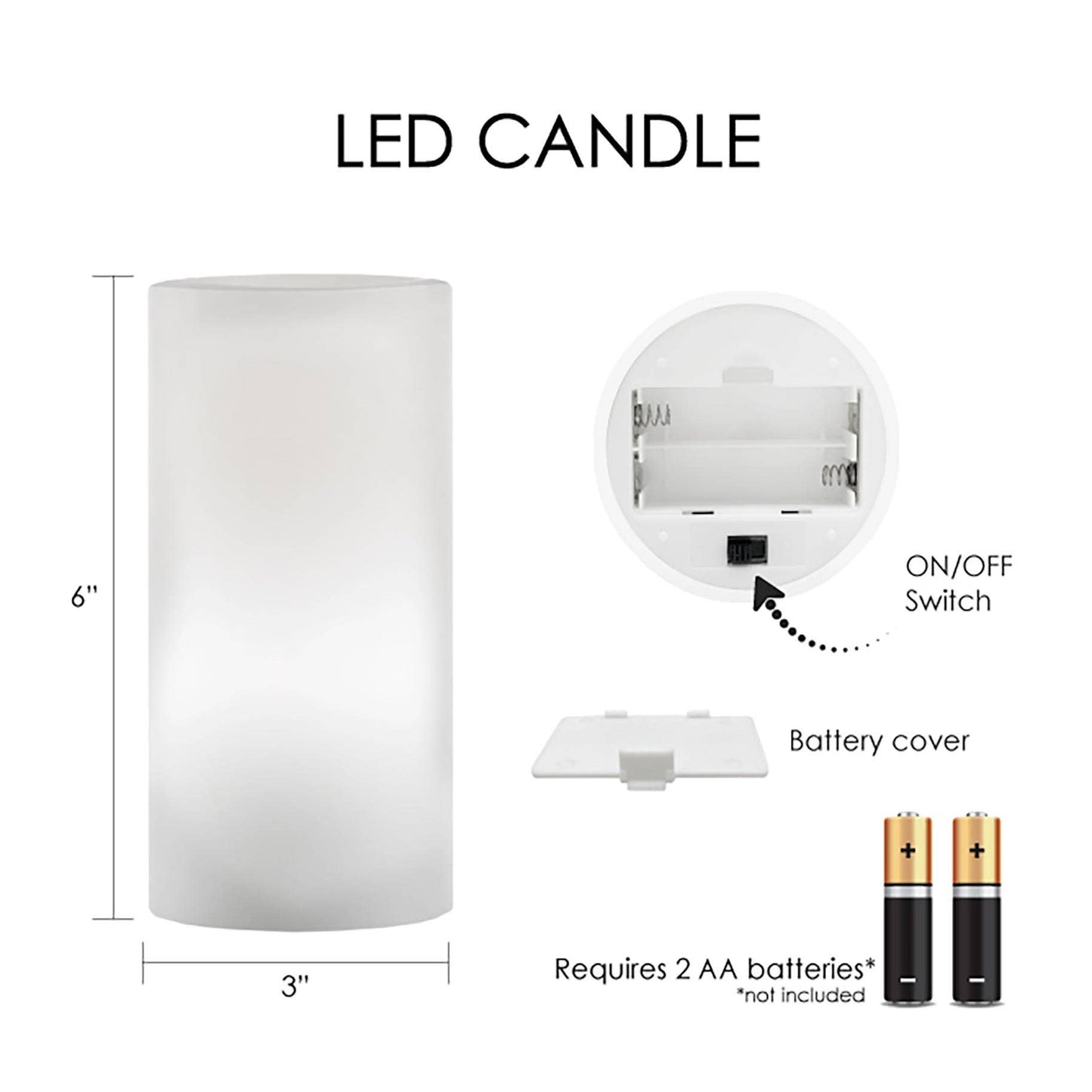 6 in. LED Flameless Wax Candle - van Gogh "Starry Night"