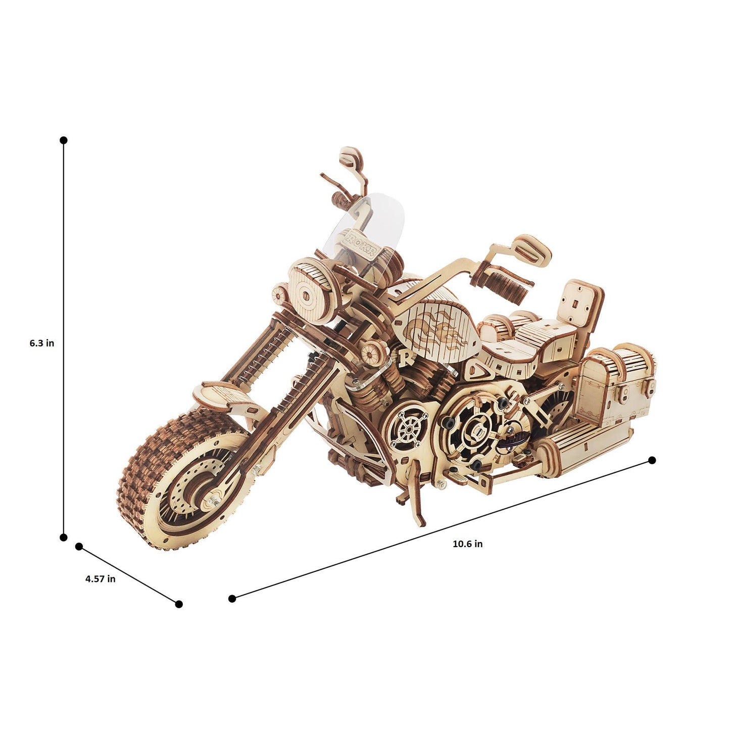 DIY Wooden Puzzle: Cruiser Motorcycle