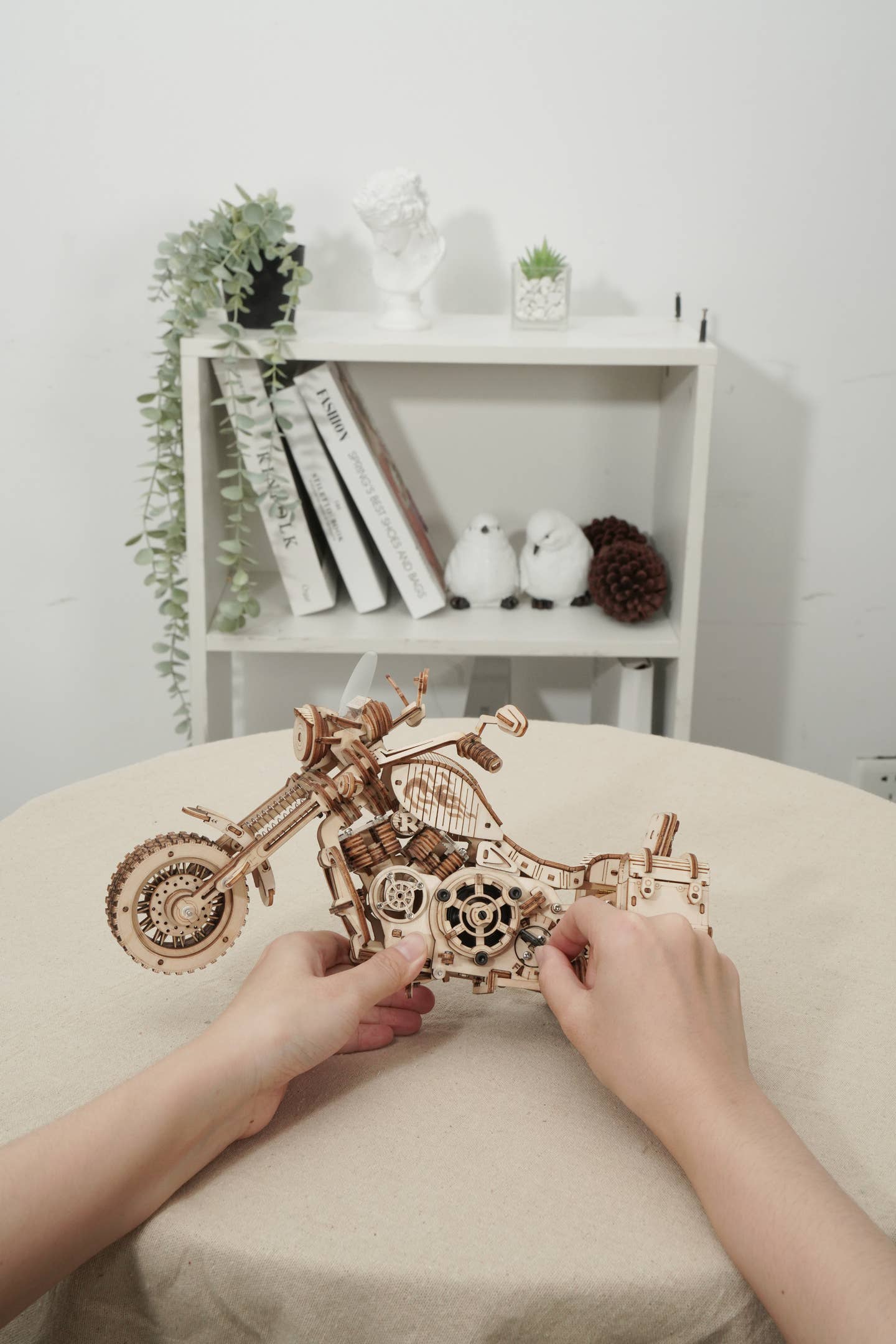 DIY Wooden Puzzle: Cruiser Motorcycle