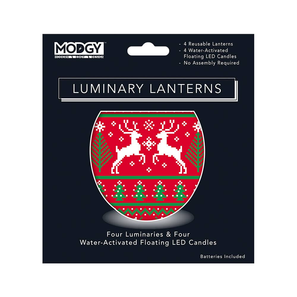 Luminary Lanterns - DeerTheyCome - Ugly Sweater