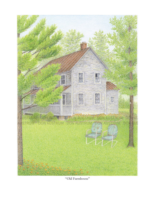 "Old Farmhouse" Framed Print