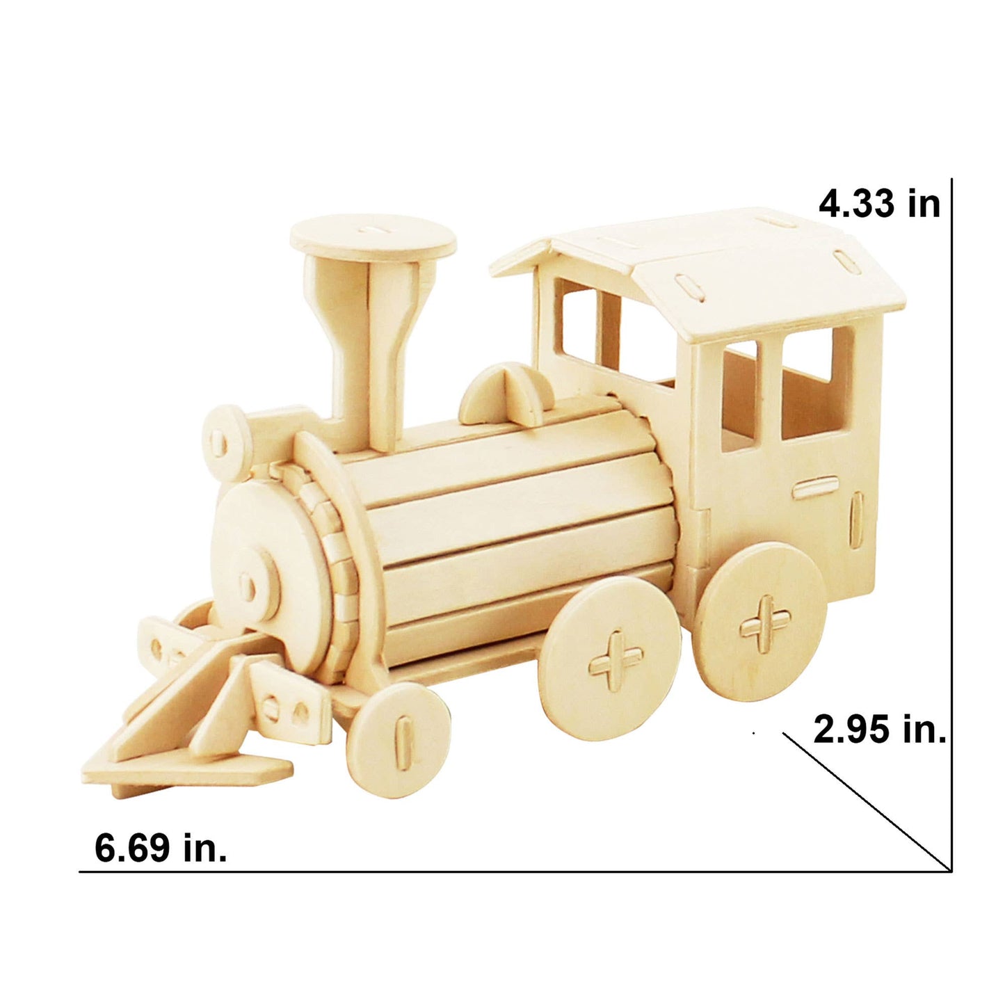 3D Wooden Puzzle: Locomotive