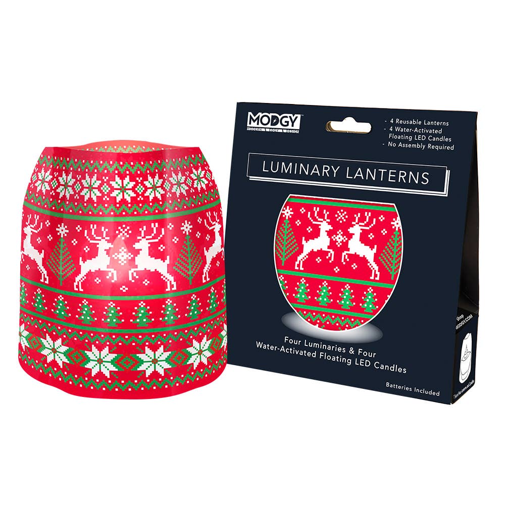 Luminary Lanterns - DeerTheyCome - Ugly Sweater