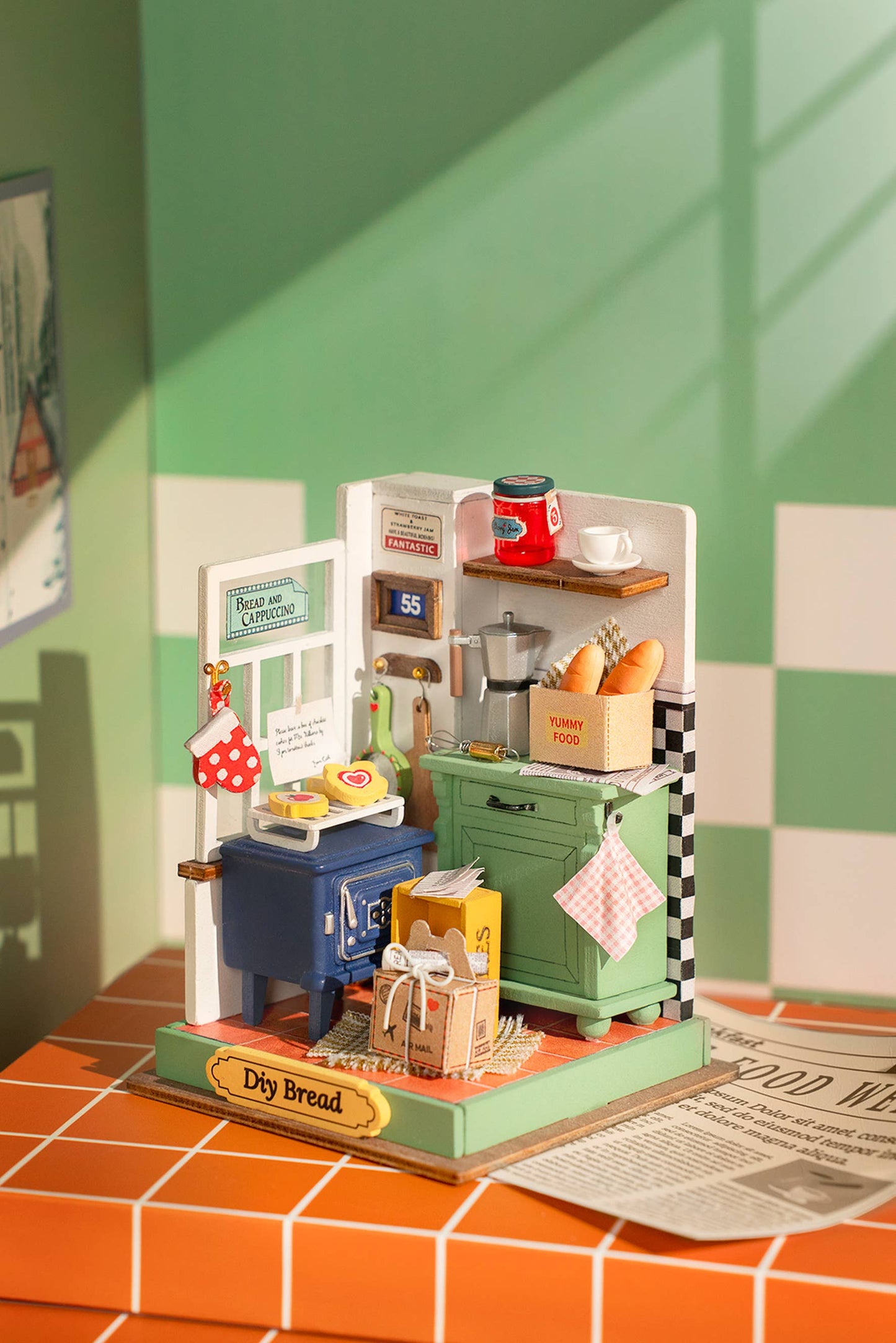 DIY Miniature House Kit: Afternoon Baking Time