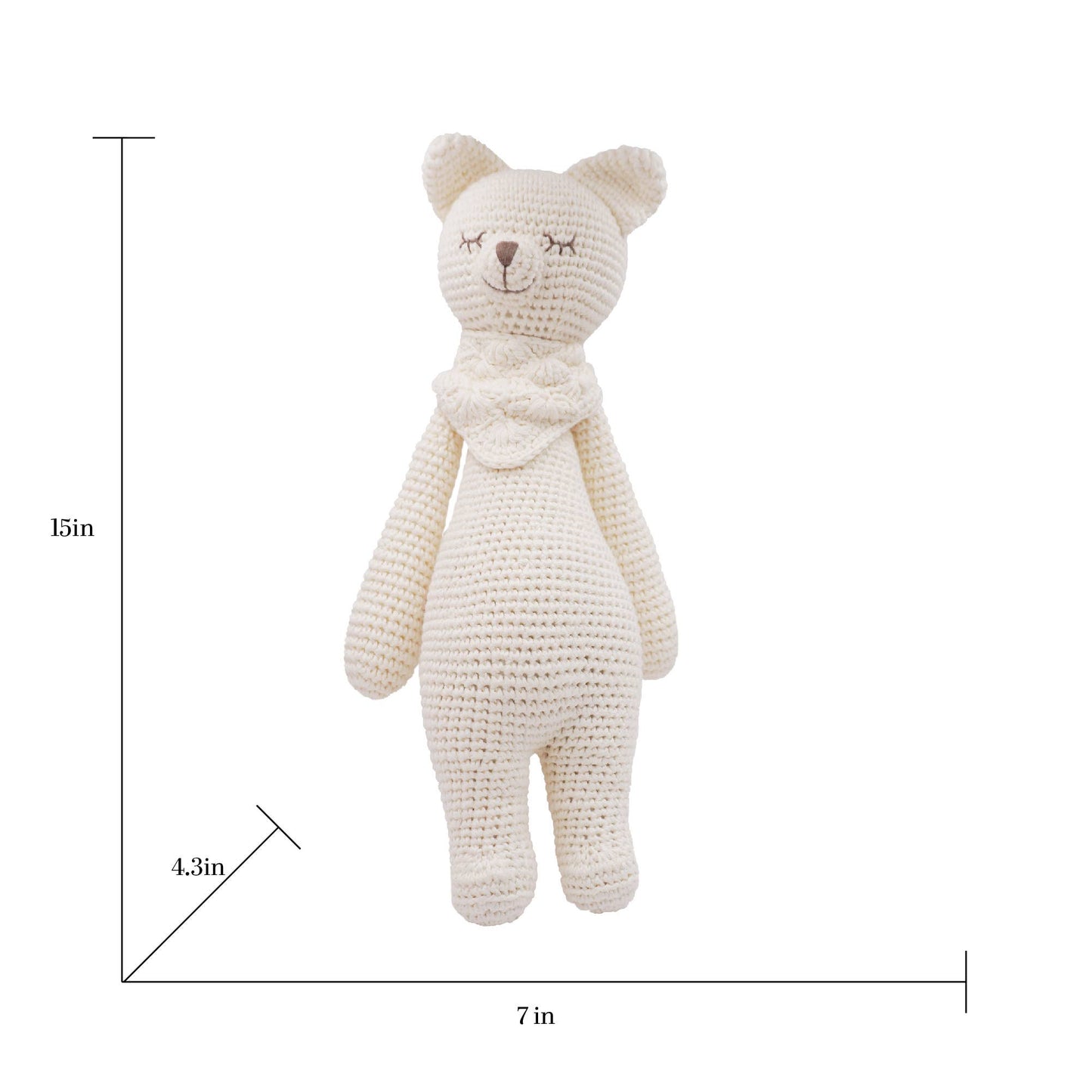 Handmade Crochet Doll: Platinum Foxxie the Softie