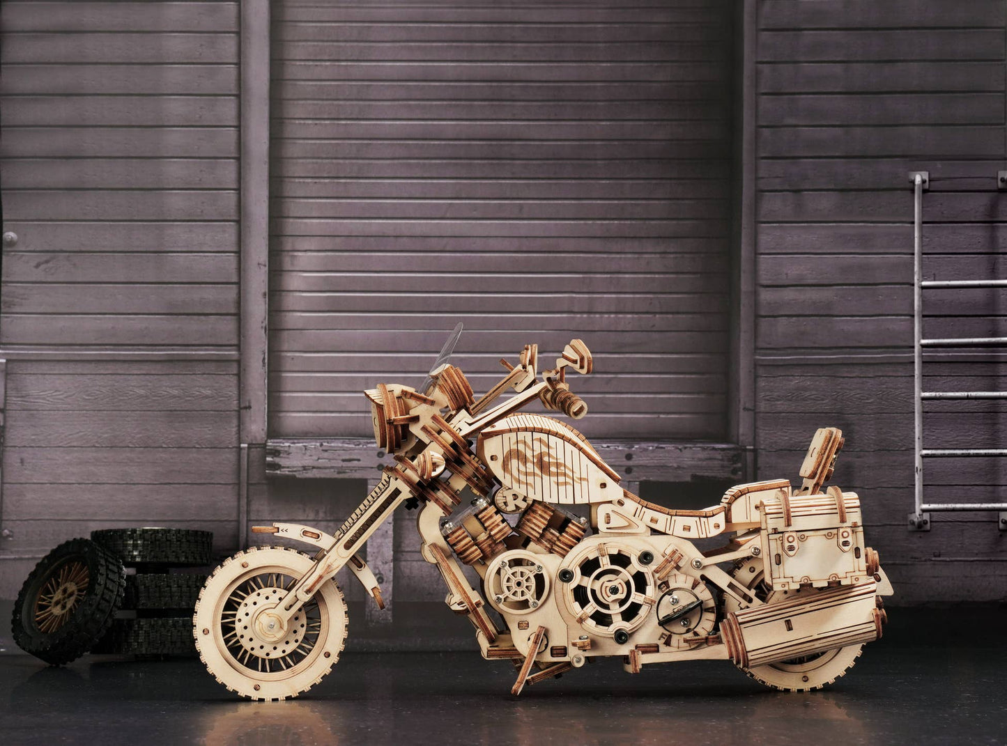 DIY Wooden Puzzle: Cruiser Motorcycle