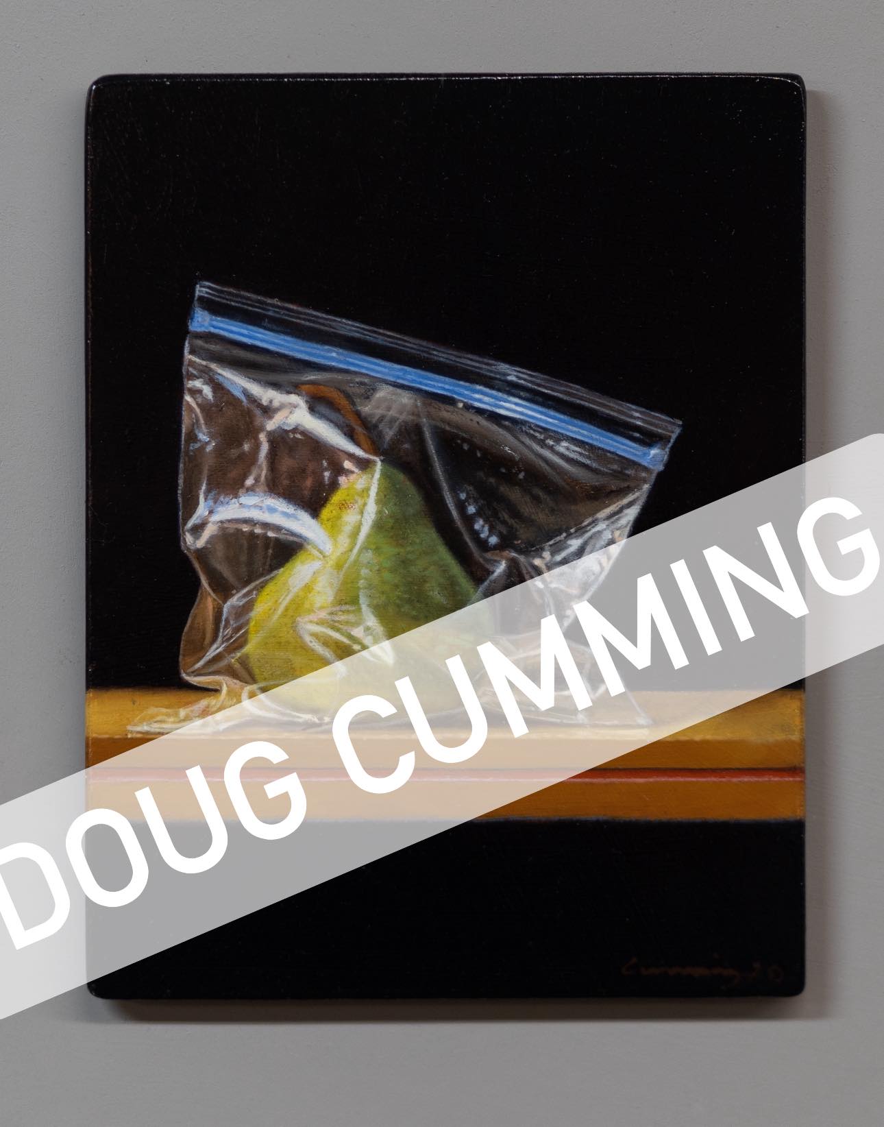 "Green Pear" Doug Cumming Painting Print