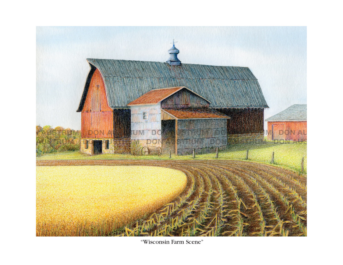 "Wisconsin Farm Scene" Framed Print