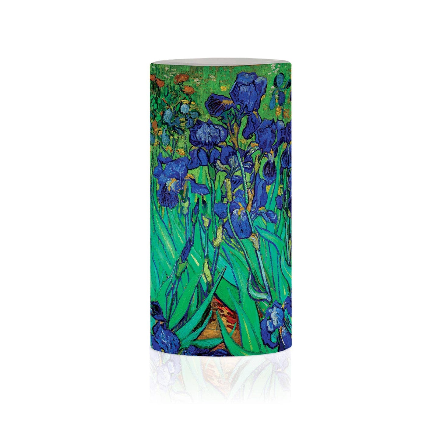 6 in. LED Flameless Wax Candle - van Gogh "Irises"