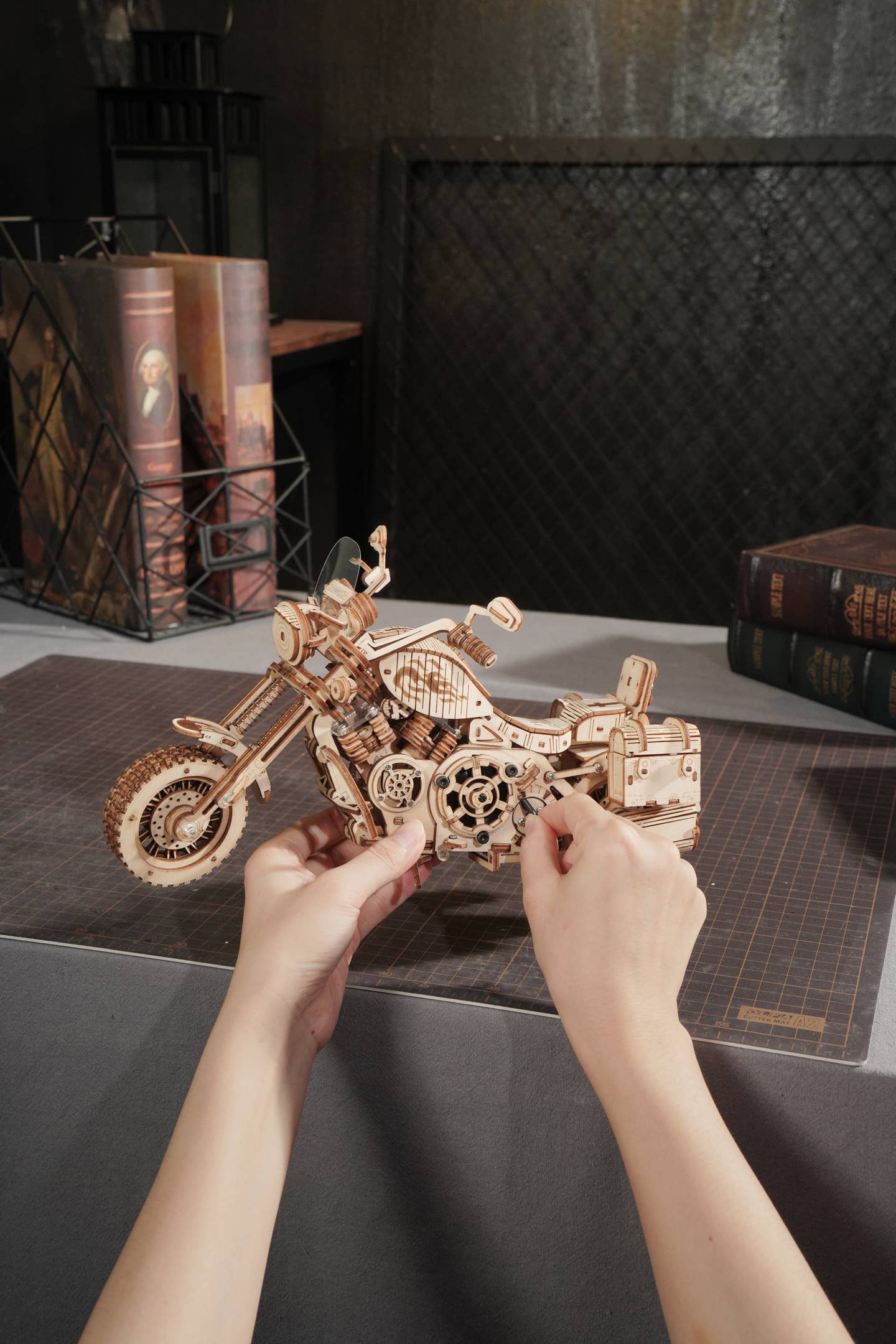 DIY Wooden Puzzle: Cruiser Motorcycle