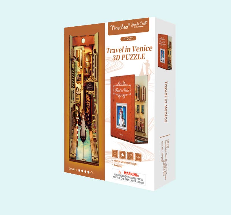 DIY Miniature House Book Nook Kit: Travel in Venice