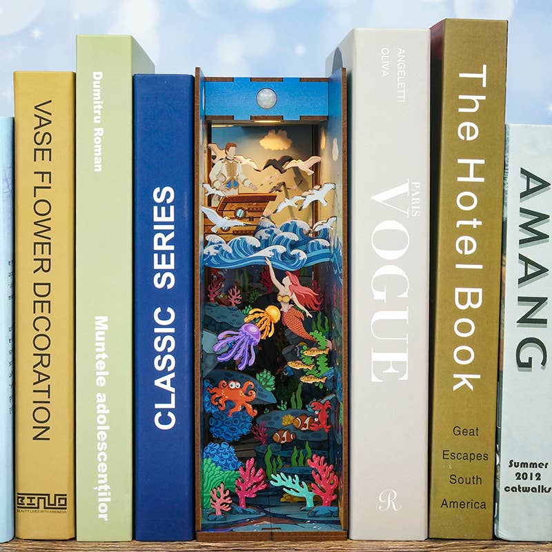 DIY Miniature House Book Nook Kit: Mermaid Story